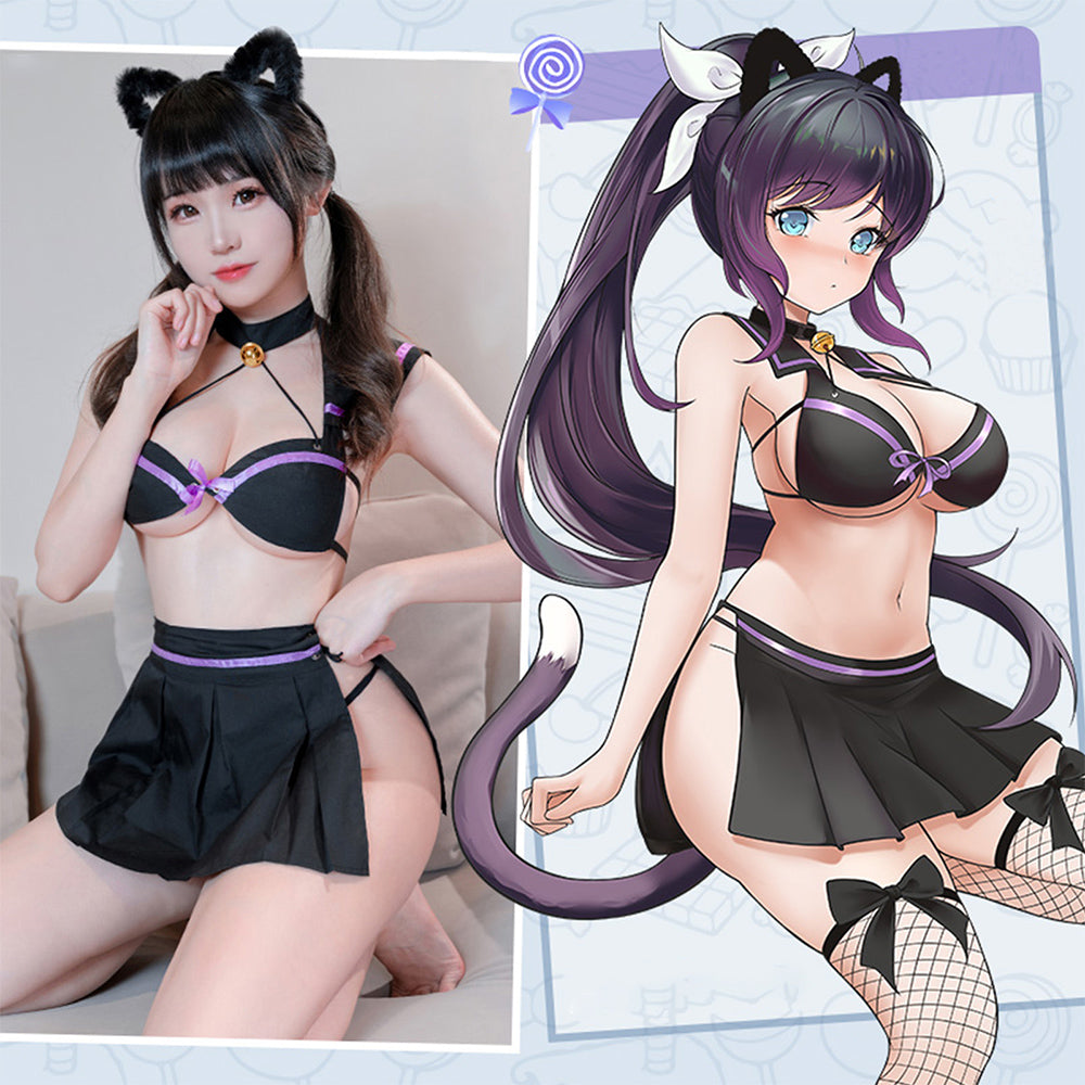 Cute Anime Cat Lingerie Set