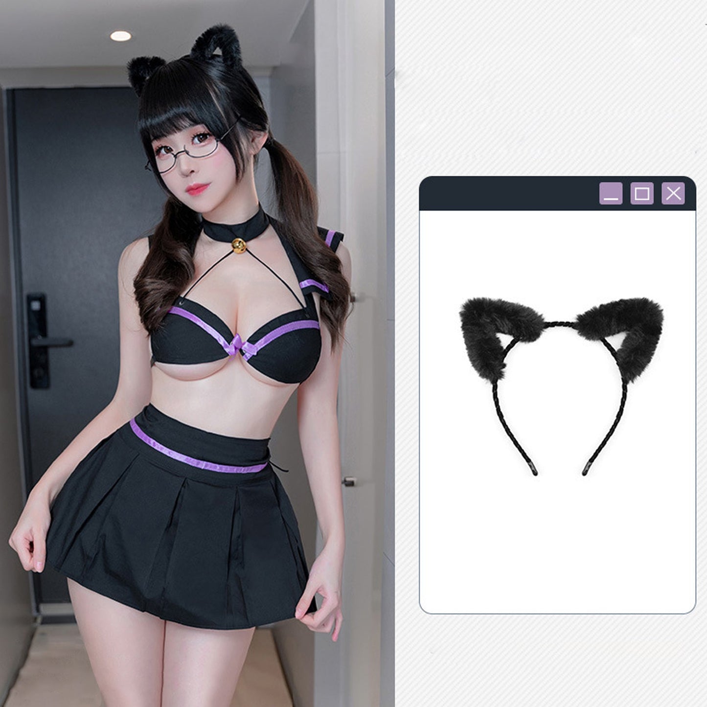 Cute Anime Cat Lingerie Set
