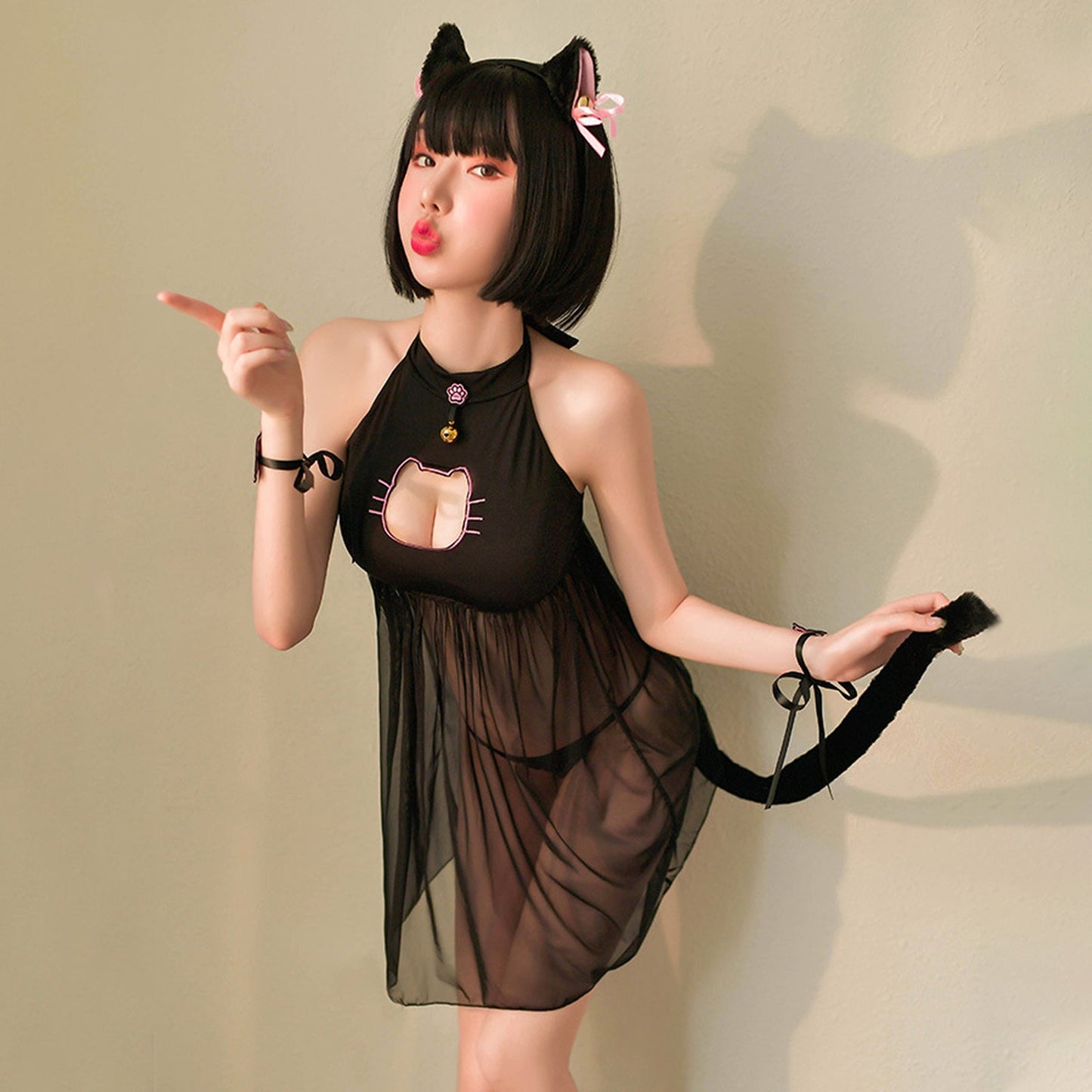 Japanese Animal Cosplay Costume Amorino Cat Lingerie Set
