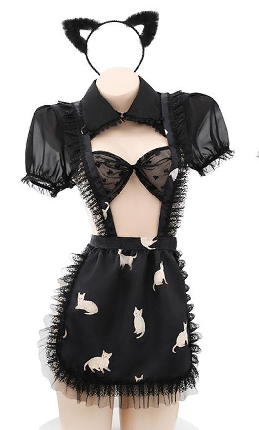Amorino See Through Cat Maid Cosplay Lingerie