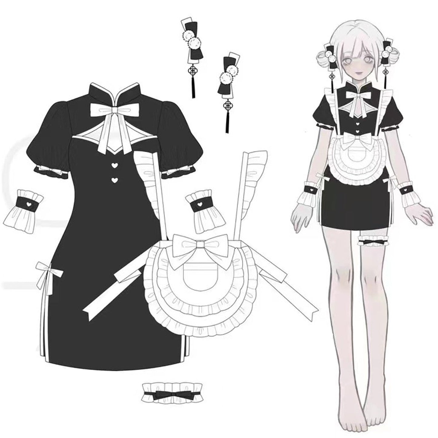 Charming Cheongsam Lingerie Set