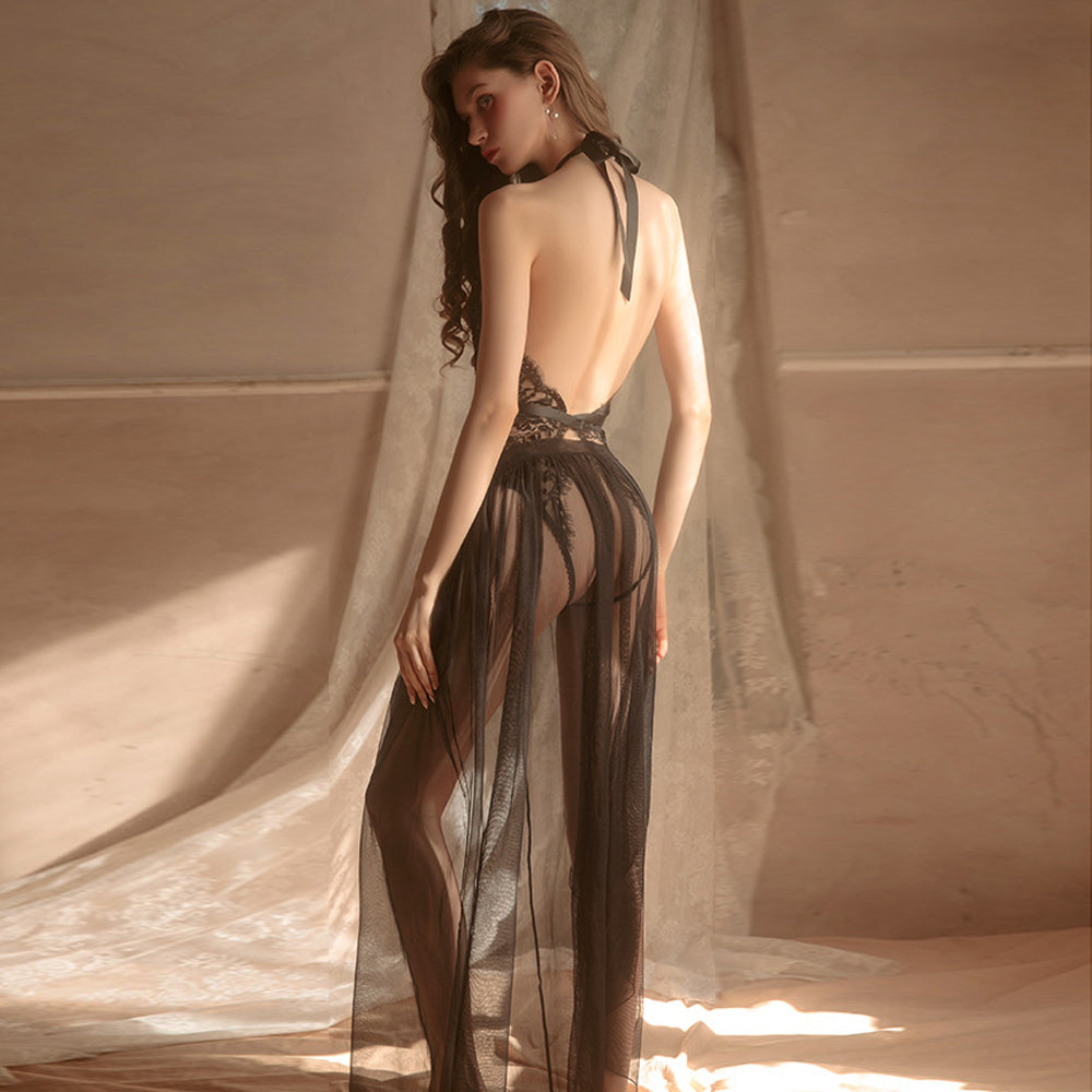 Amorino Irresistible Crotchless Teddy Set