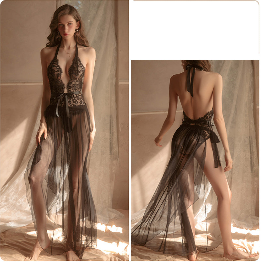 Amorino Irresistible Crotchless Teddy Set