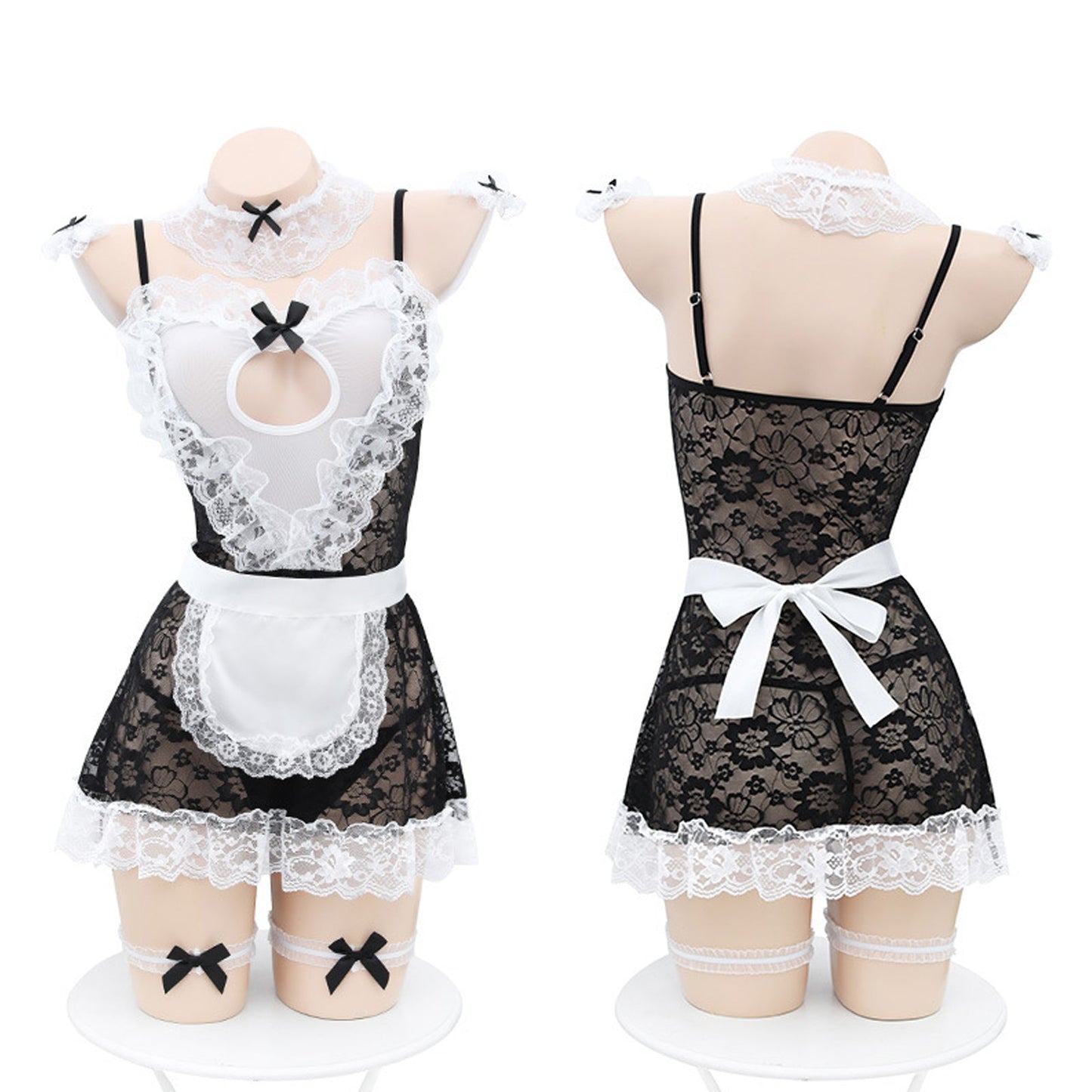 Lace French Maid Costume: Irresistible, Anime-inspired.