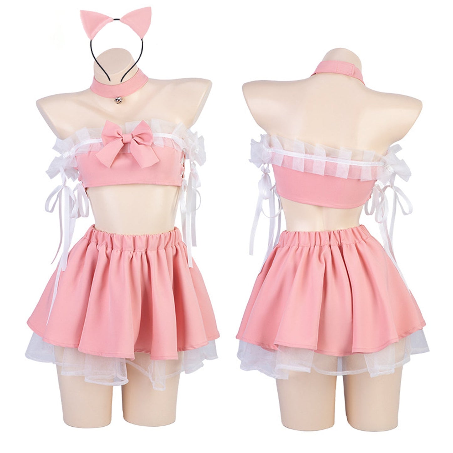 Amorino Pink Neko Lingerie Set