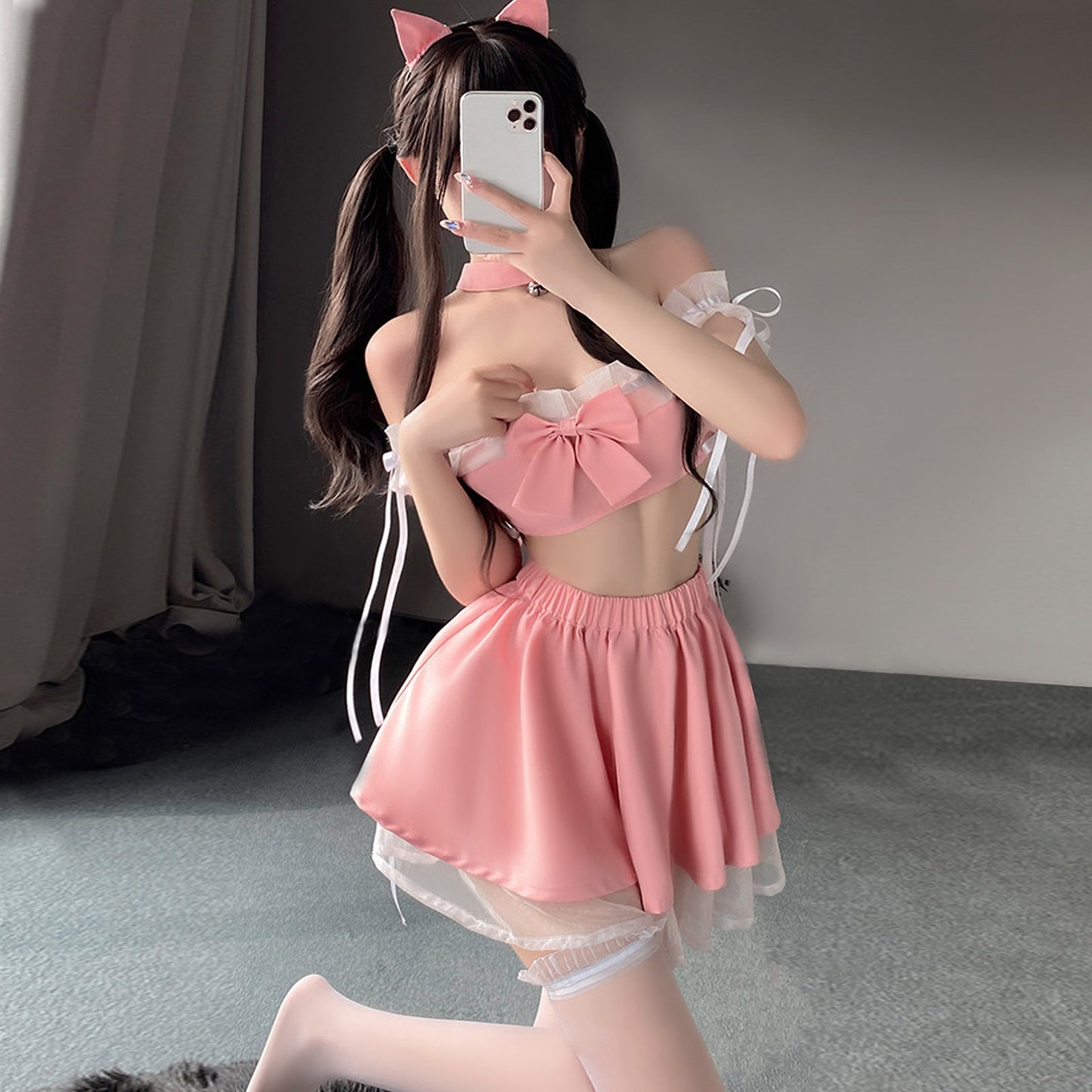 Amorino Pink Neko Lingerie Set
