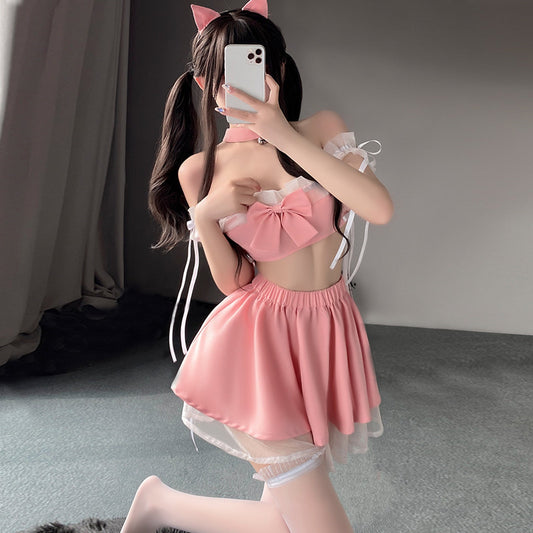 Amorino Pink Neko Lingerie Set