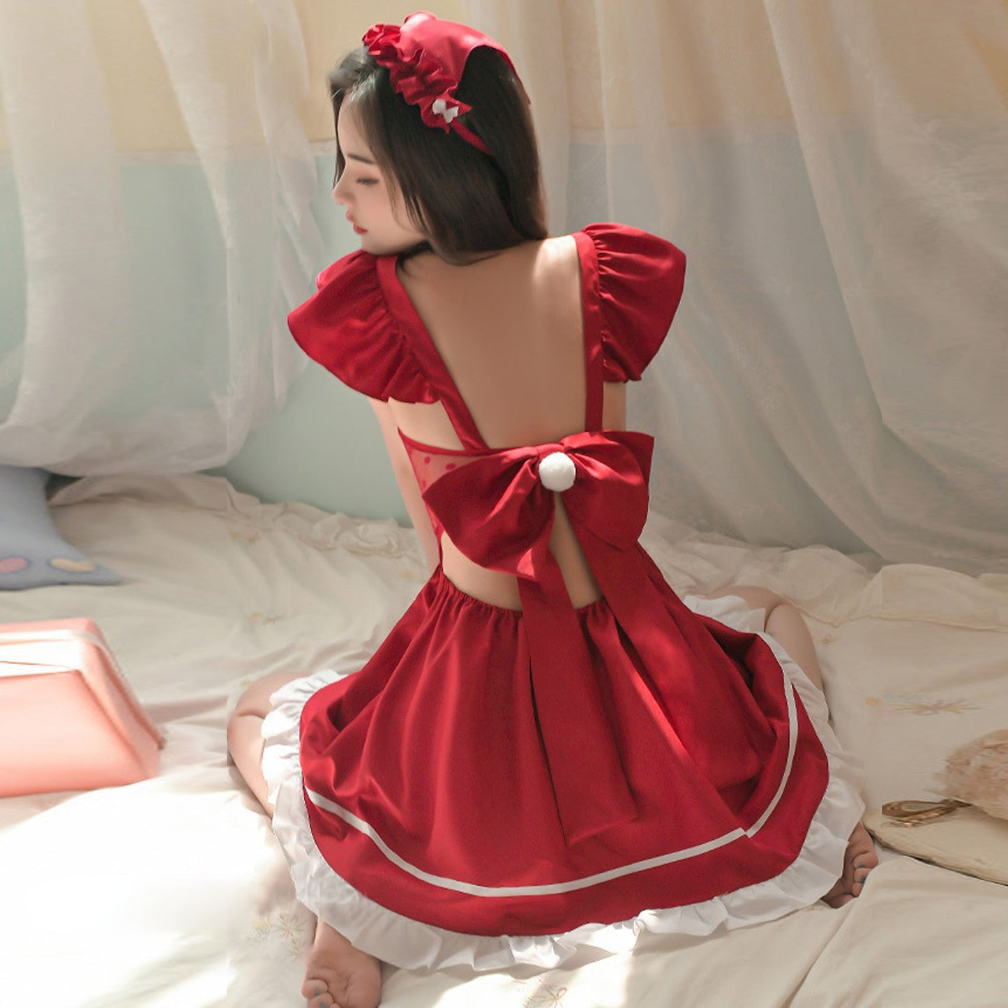 Red Lolita Cosplay Dress