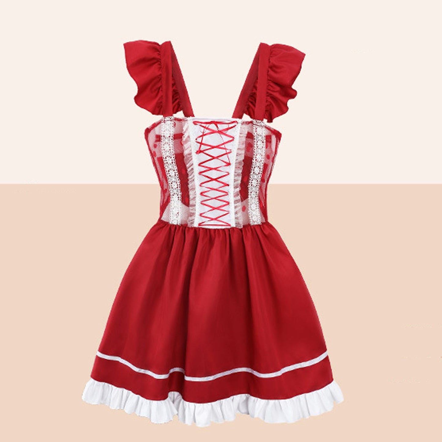 Red Lolita Cosplay Dress