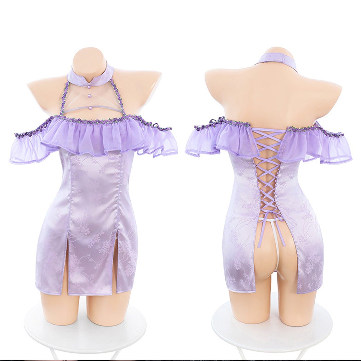Irresistible Chinese Lace-Up Babydoll Lingerie