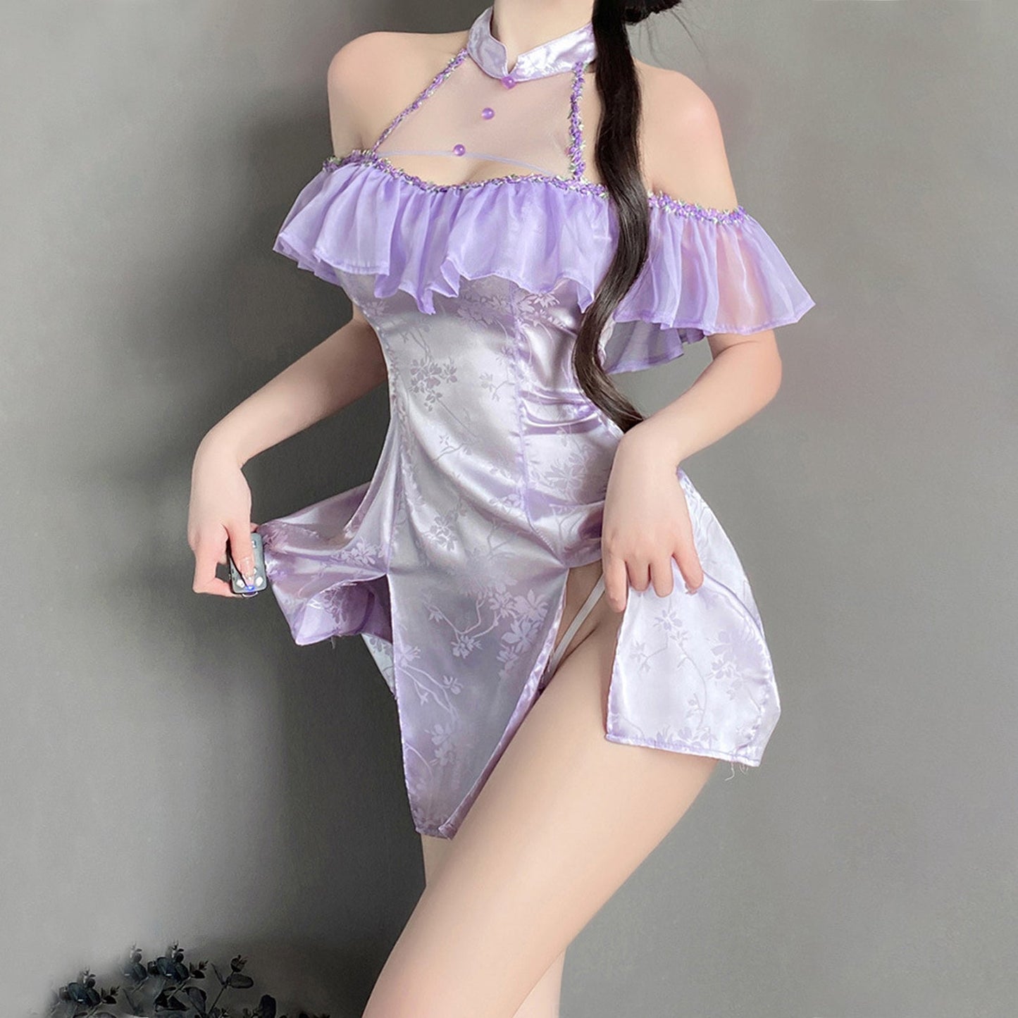 Irresistible Chinese Lace-Up Babydoll Lingerie