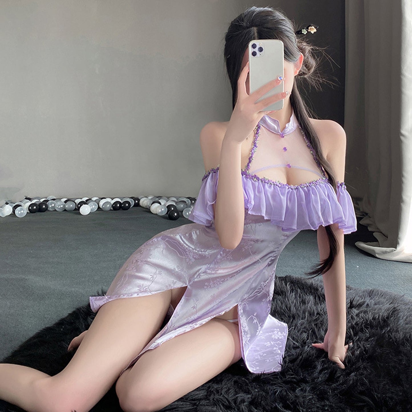 Irresistible Chinese Lace-Up Babydoll Lingerie