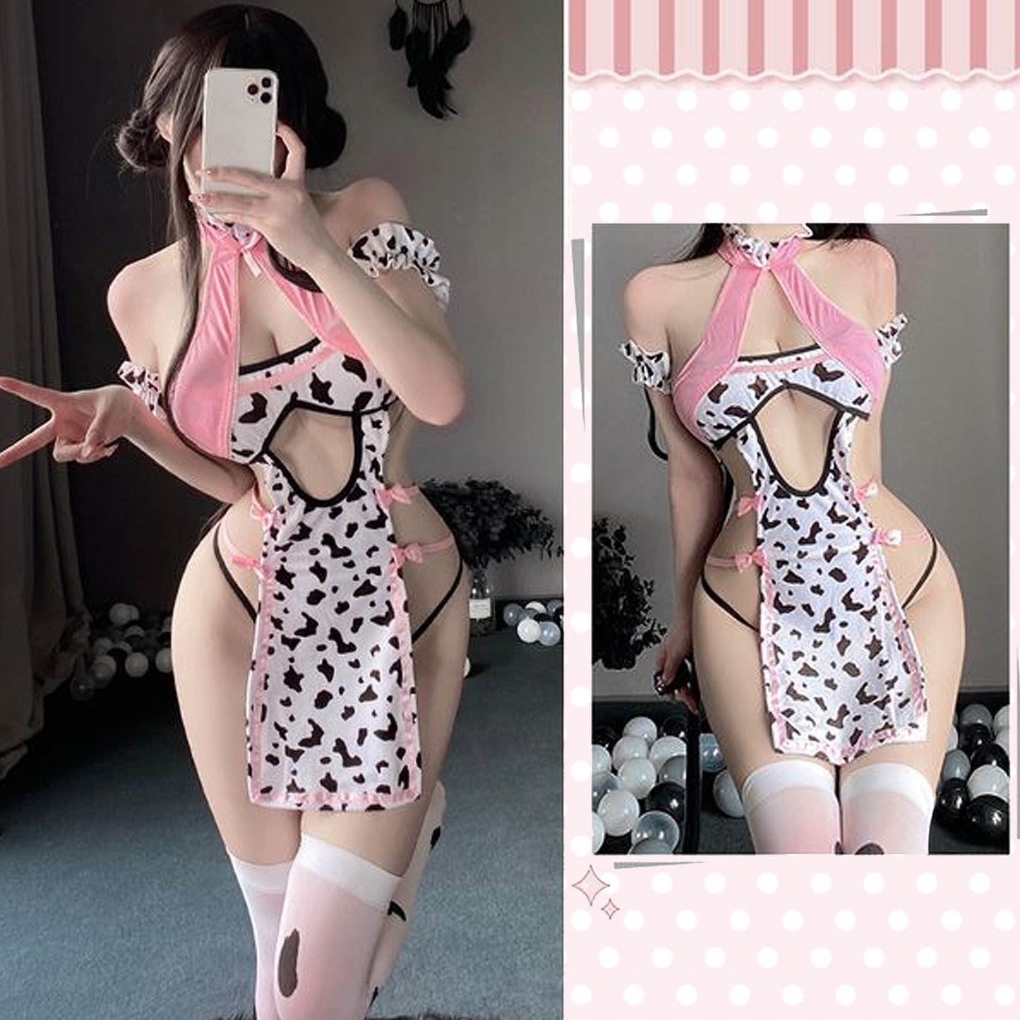 Irresistible Cow Lingerie Lolita Anime