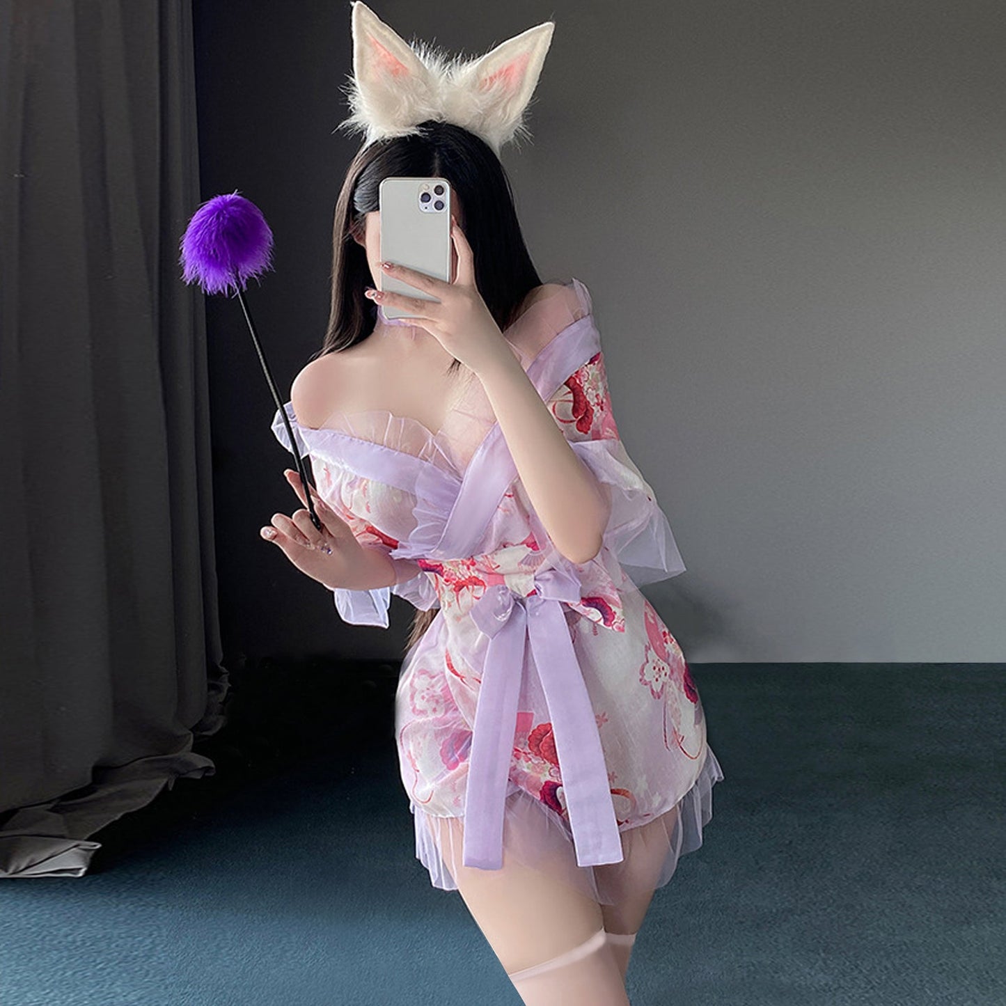 Amorino Floral Kimono Lingerie: Asian-inspired Nightwear