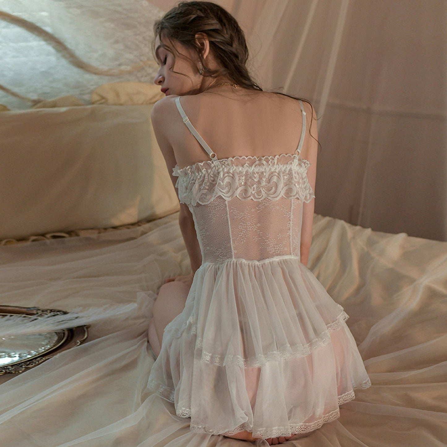 Irresistible Lace Bridal Nightgown
