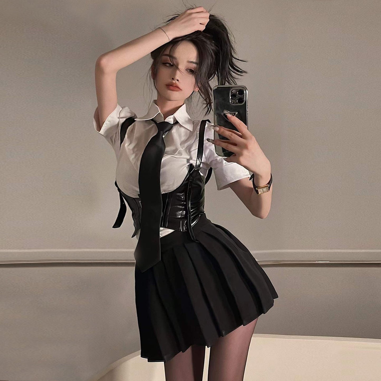 Irresistible Schoolgirl Cosplay Costume Set