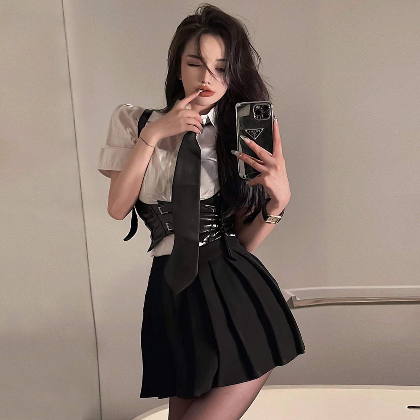 Irresistible Schoolgirl Cosplay Costume Set