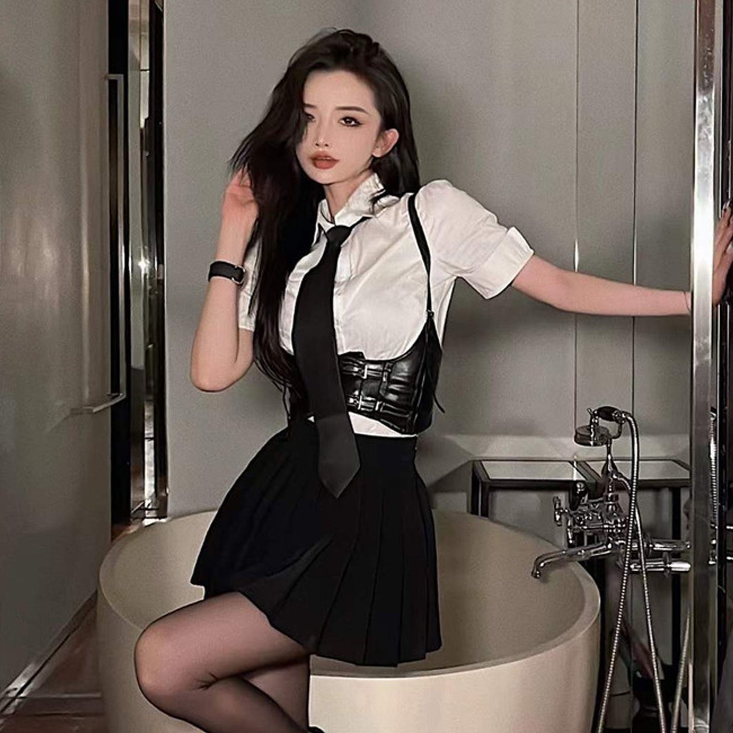 Irresistible Schoolgirl Cosplay Costume Set