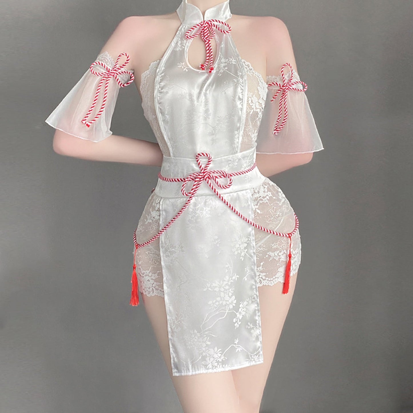 Chinese Style White Lace Cosplay