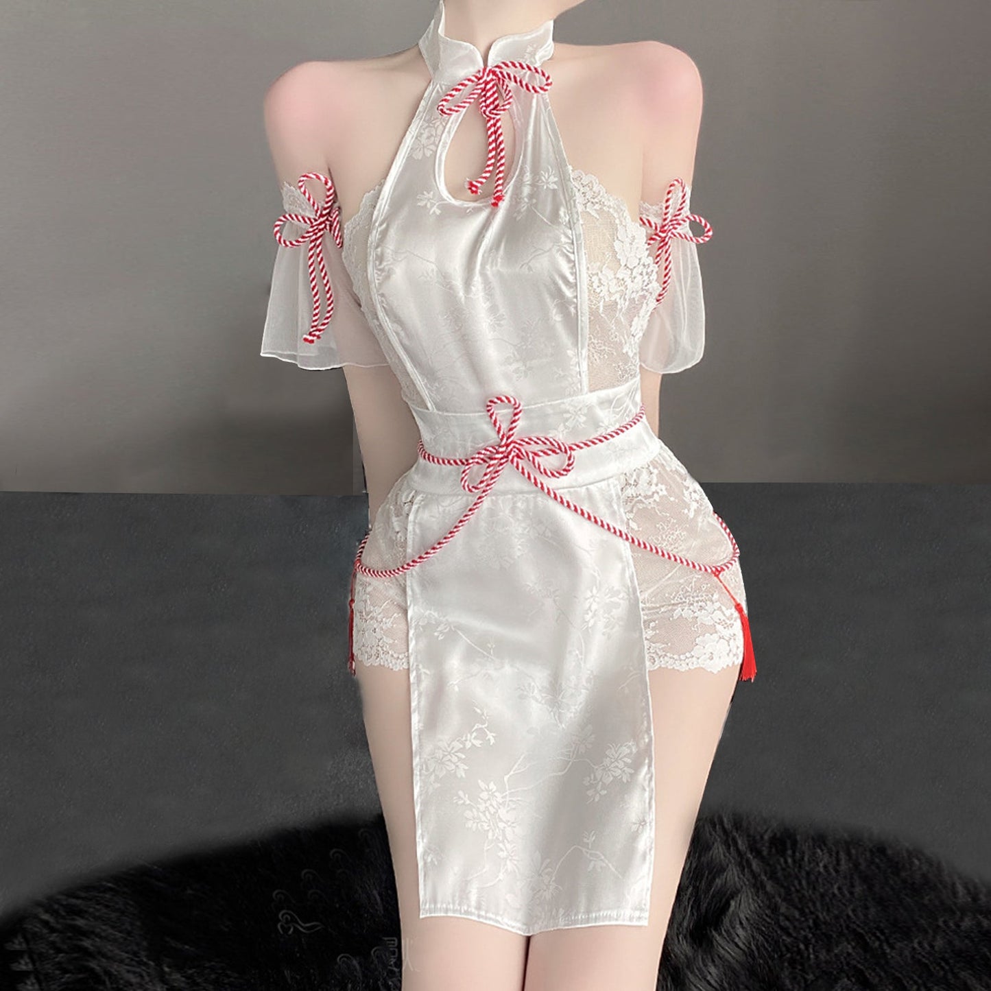 Chinese Style White Lace Cosplay