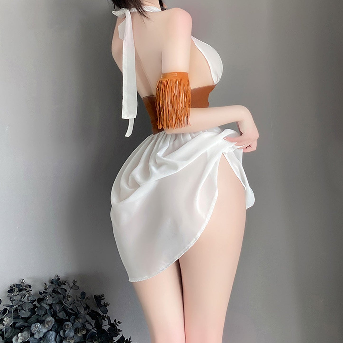 White Flyaway Babydoll Lingerie Set